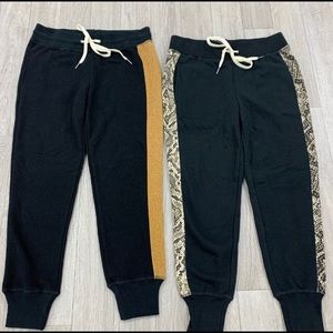 NWT n:Philanthropy Neo GOLD Glitter Stripe Jogger